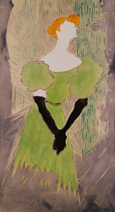 Portrait of Yvette Guilbert by Henri de Toulouse Lautrec